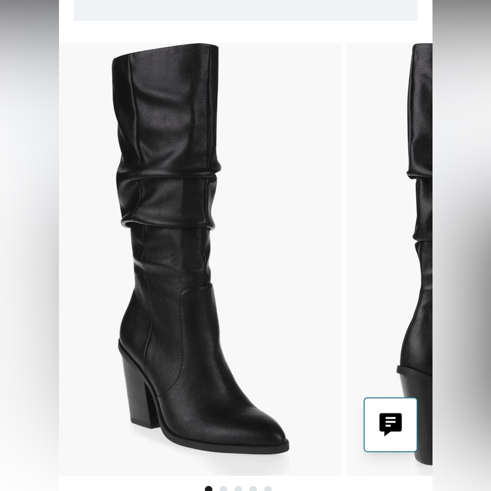 Dolce Vida Numbra Ruched Black Boots Women’s 8.5 NEW